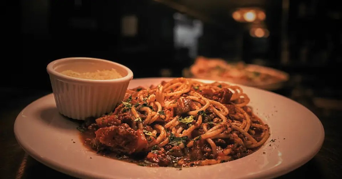 A plate of spaghetti at Java and Jazz in Forest Row