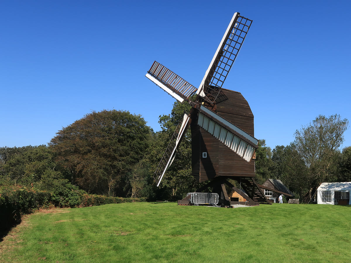 Nutley Windmill standing on Ashdown Forest heath