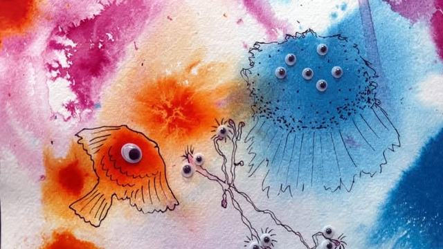 Water-theme artwork from Art for All in Hartfield