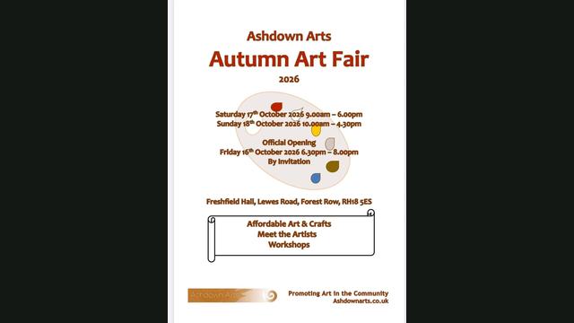 Ashdown Arts Autumn Art Fair flyer