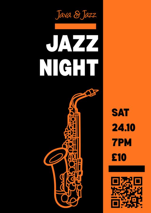 Jazz Night poster from Java and Jazz