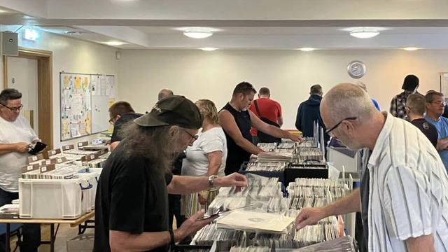 Record browsing at East Grinstead Record Fair