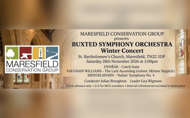 Buxted Symphony Orchestra Winter Concert banner