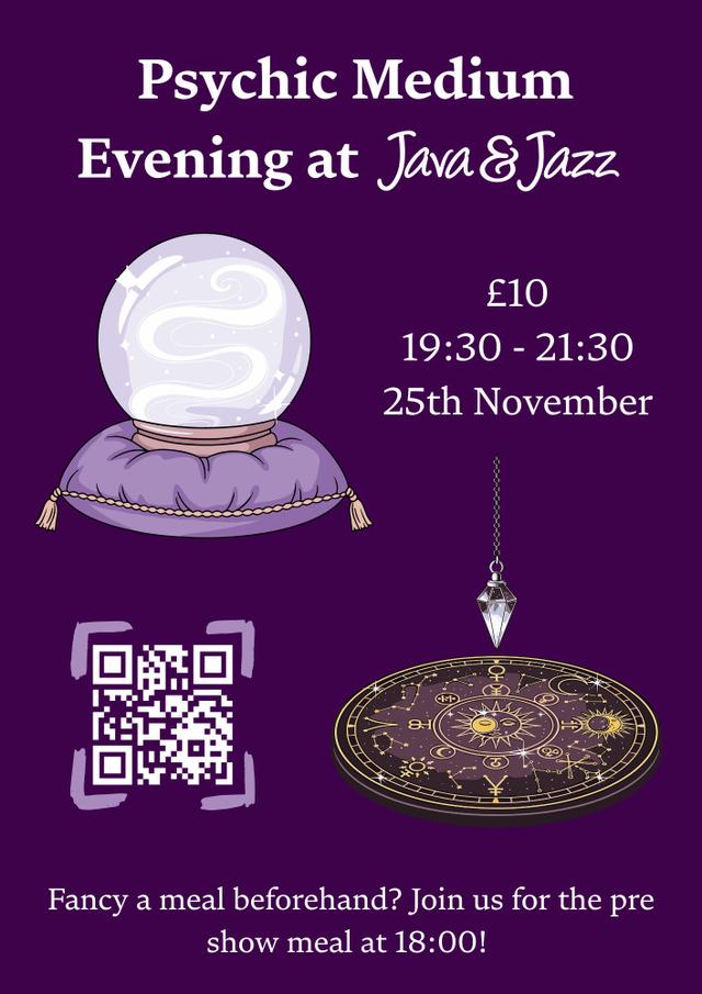 Psychic Medium Evening poster from Java and Jazz