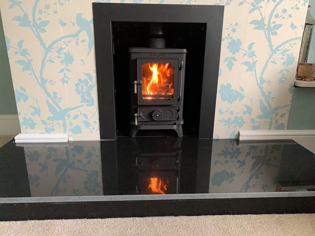 A Salamander Hobbit stove installed by Happy Chimney Sweep