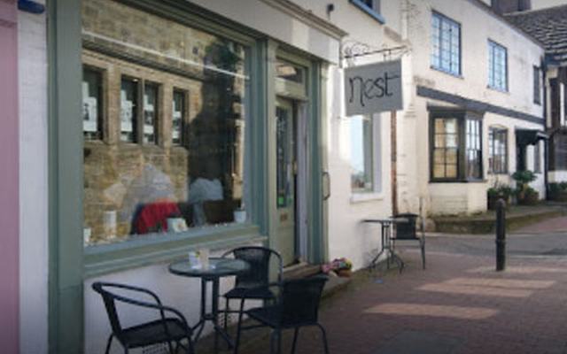 Nest cafe frontage on the High Street in East Grinstead